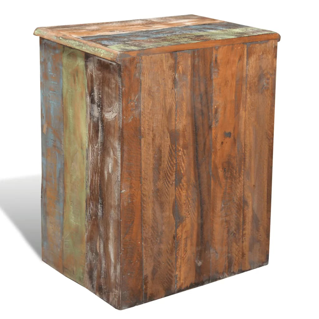 End Table with 1 Drawer 1 Door Reclaimed Wood F19874