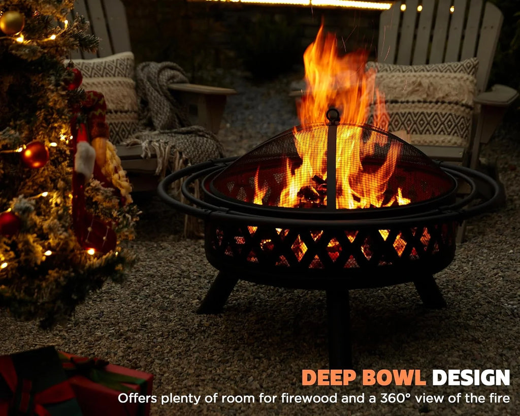 35 inch Metal Wood Burning Fire Pit G6226
