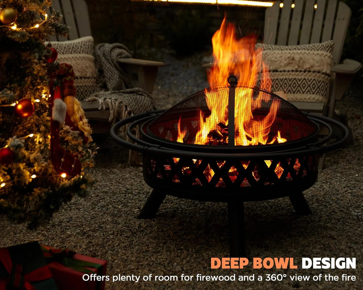 35 inch Metal Wood Burning Fire Pit G6226