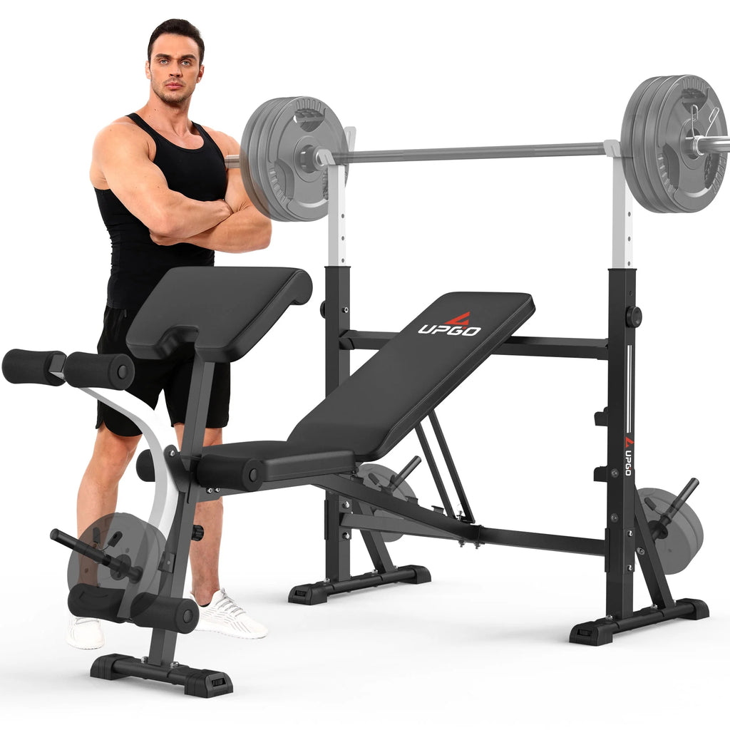 Standard Weight Bench with Preacher Curl Pad and Leg Developer G391
