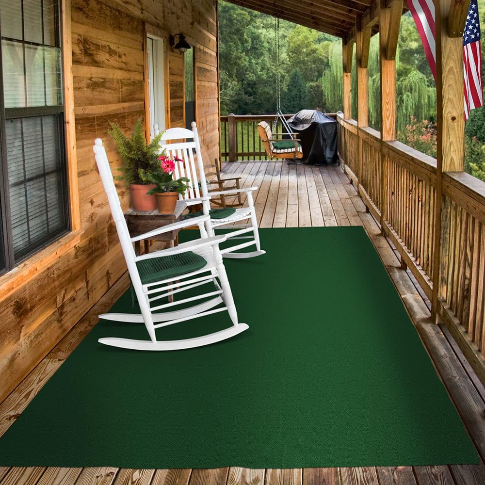 Green Indoor Outdoor Carpet with Rubber Marine Backing Y5331