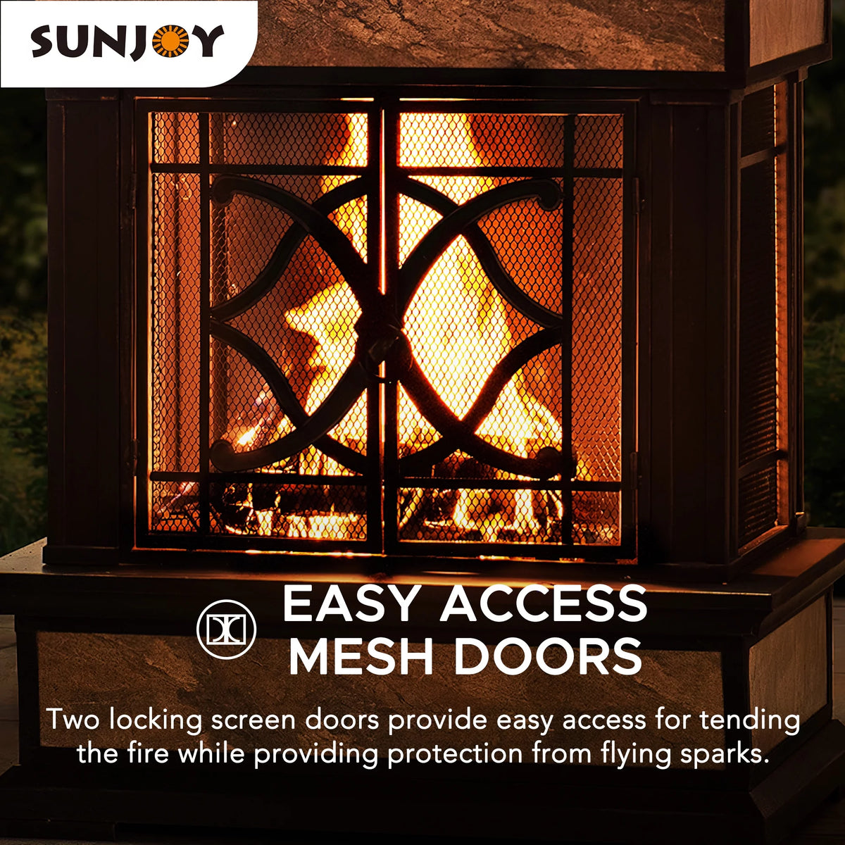 Black Wood Burning Fireplace X75269