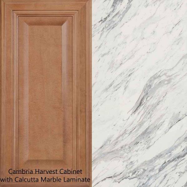 8 ft White Laminate Countertop Kit with Left Miter and Full Wrap Ogee Edge D19997