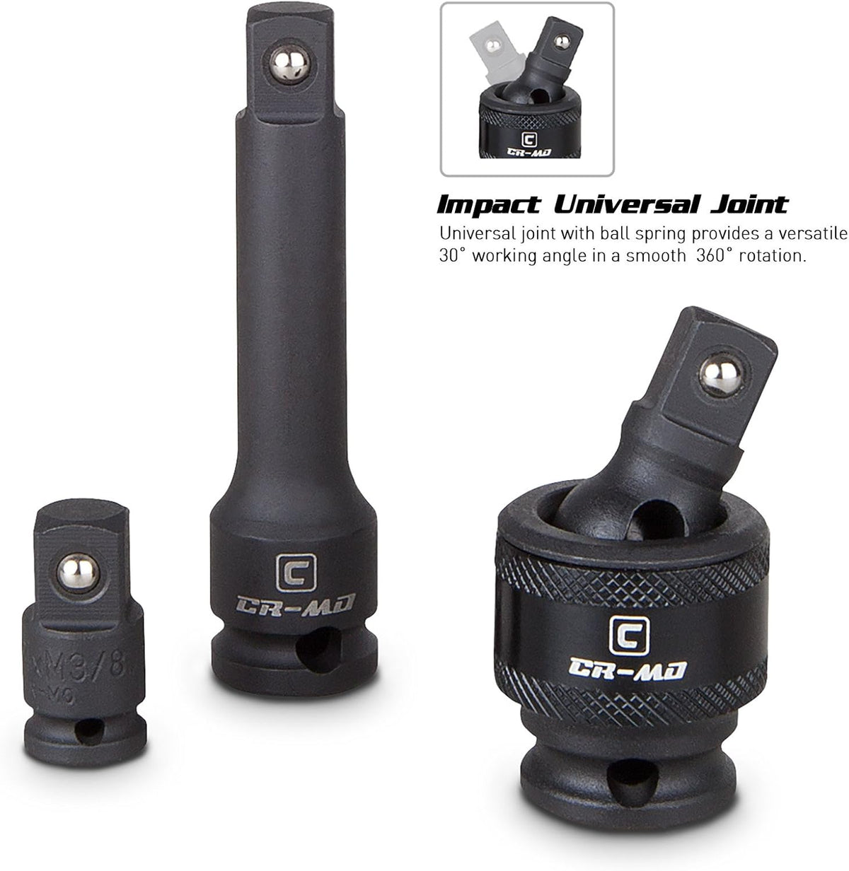 3/8-Inch Drive 48-Piece Impact Socket Set with Adapters and Extensions U5247