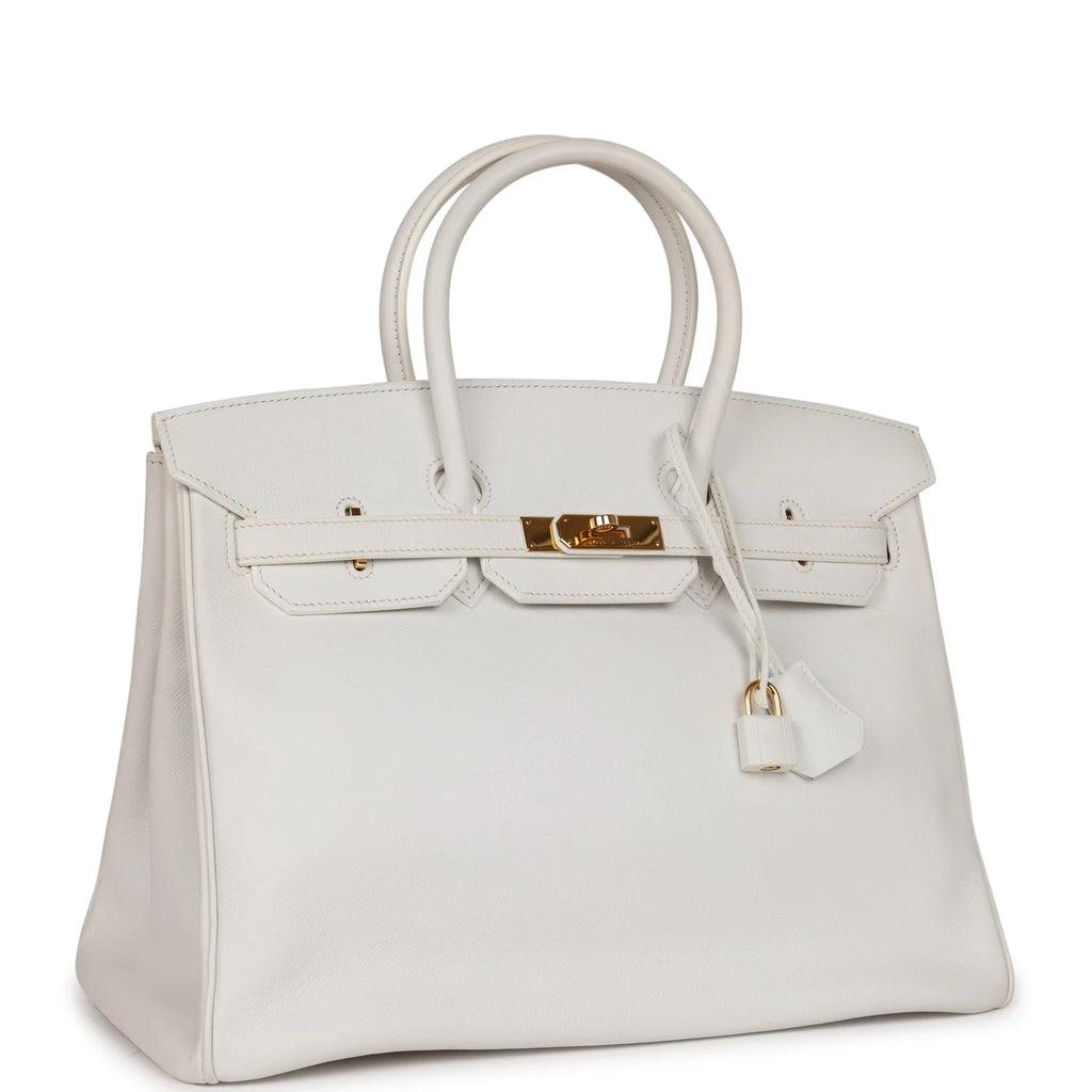 Pre-owned White Epsom Leather Birkin 35 D924778