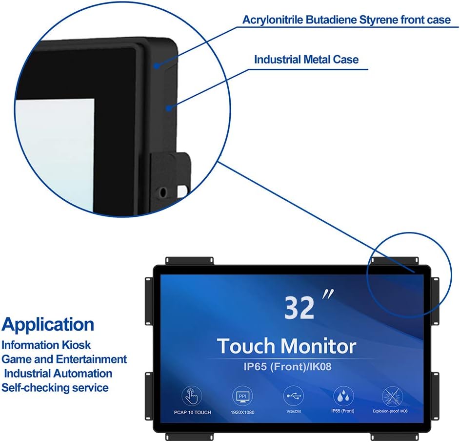 32 inch 10 Points PCAP Open Frame Touch Screen Monitor F746