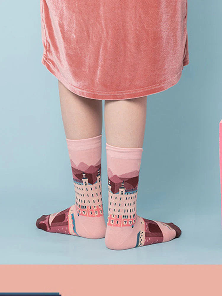Cartoon Pattern Mid-Calf Socks A224