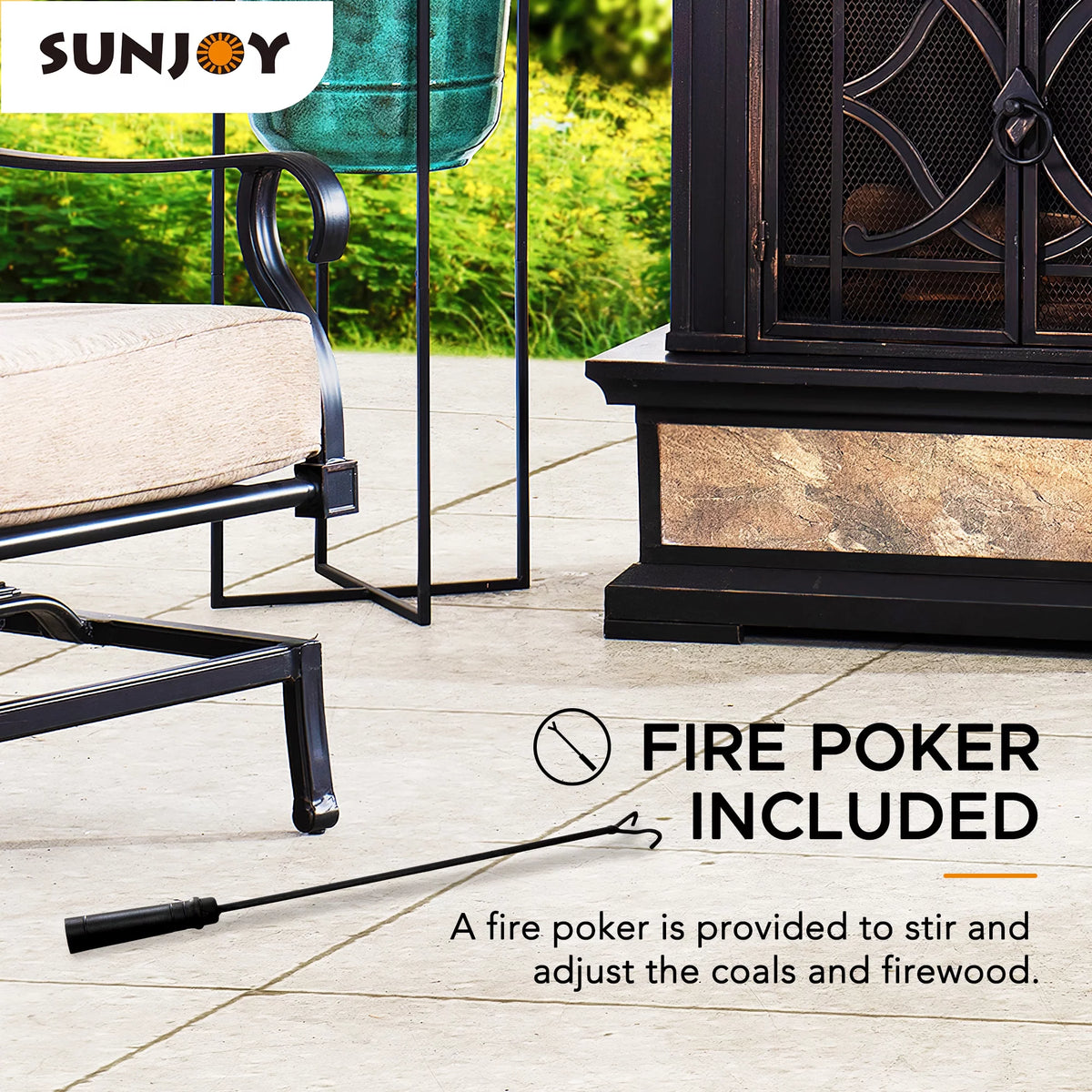 Black Wood Burning Fireplace X75269