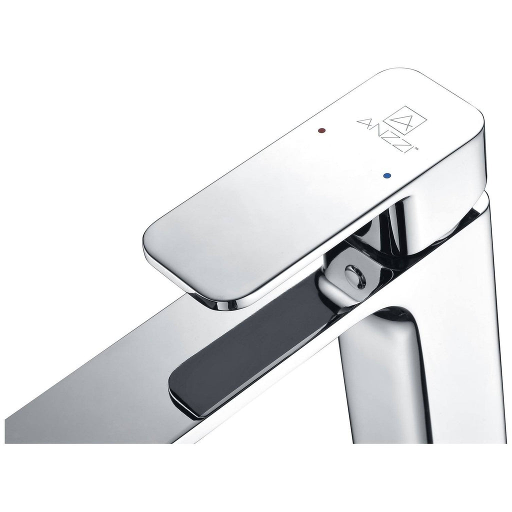 Polished Chrome Single Hole Single-Handle Bathroom Sink Faucet H842