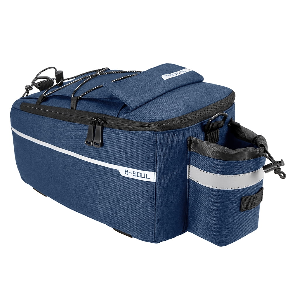 Insulated Trunk Cooler Bag Cycling Rear Rack Storage Luggage Bag Reflective MTB Bike Pannier Bag Shoulder Bag U149690