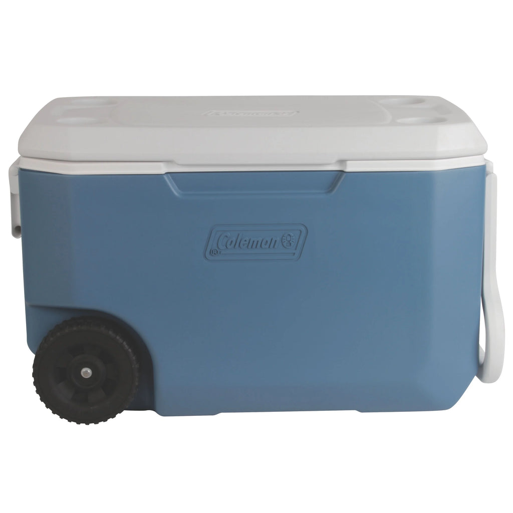 62-Quart Hard Cooler with Wheels, Blue Z648
