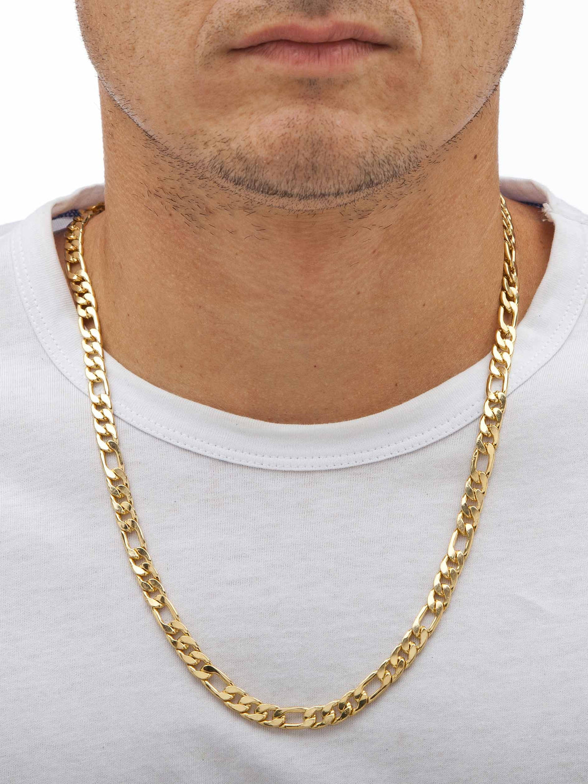 Gold Ion-Plated 2-Piece Chain Necklace and Bracelet Set G2056