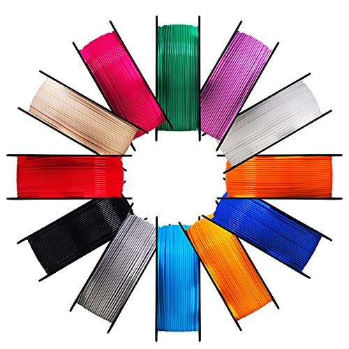 6 Spools Bicolor Dual Color 1.75mm 3D Printer Filament Bundle, Silk PLA, 250g X 6 Spools U4515