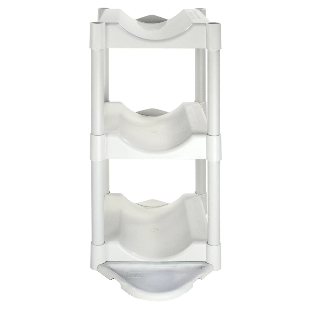3-Tier White Plastic Storage System with Floor Protector I7305