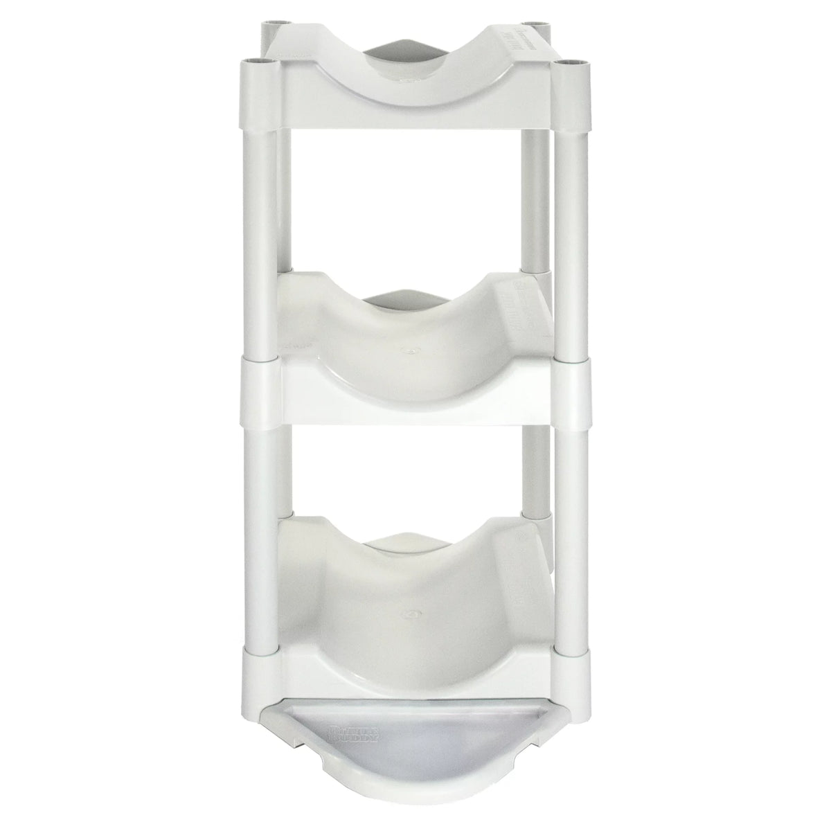 3-Tier White Plastic Storage System with Floor Protector I7305