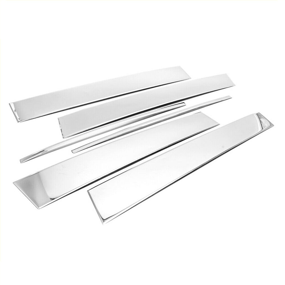 6pcs Chrome Stainless Steel Pillar Post Trims H419030