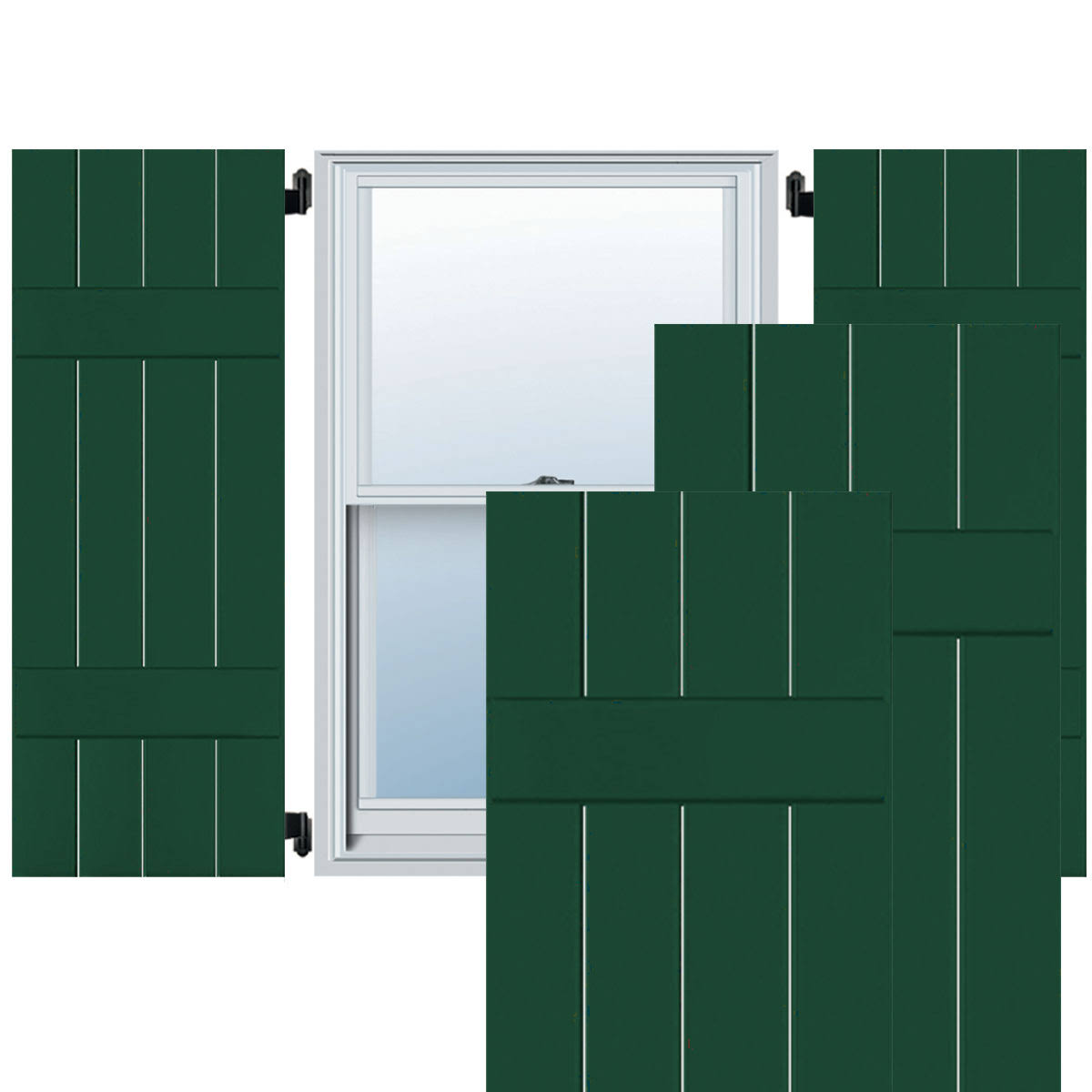 15x22 x 34x22 Real Wood Cedar Board-n-Batten Shutters (Per Pair) O1266