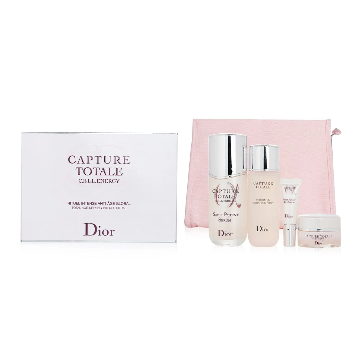 Serum 50ml + Essence Lotion 50ml + Creme 15ml + Eye Serum 5ml + Bag 4pcs+1bag V1223