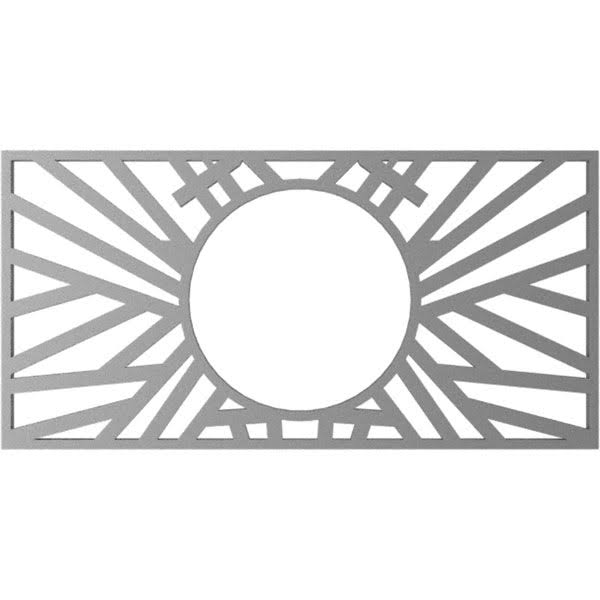 40x22W x 20x22H x 14 3/4x22ID x 1x22P PVC Pierced Ceiling Medallion F933