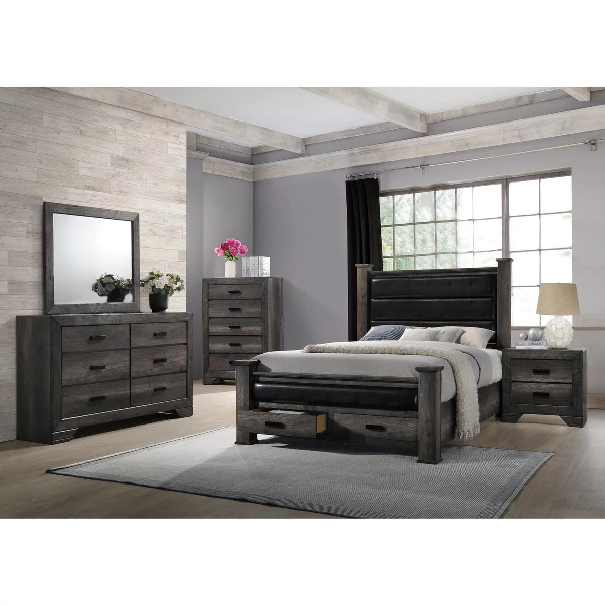 2 Drawer Nightstand in Gray Oak Z983836