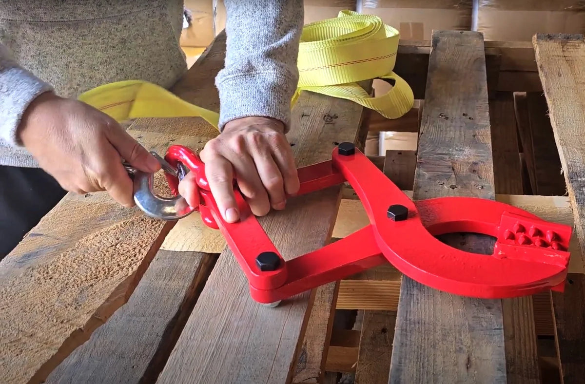 Heavy Duty 2" X 20ft Tow Strap and 2000LB Truck Pallet Puller Clamp Kit Nylon Webbing P761