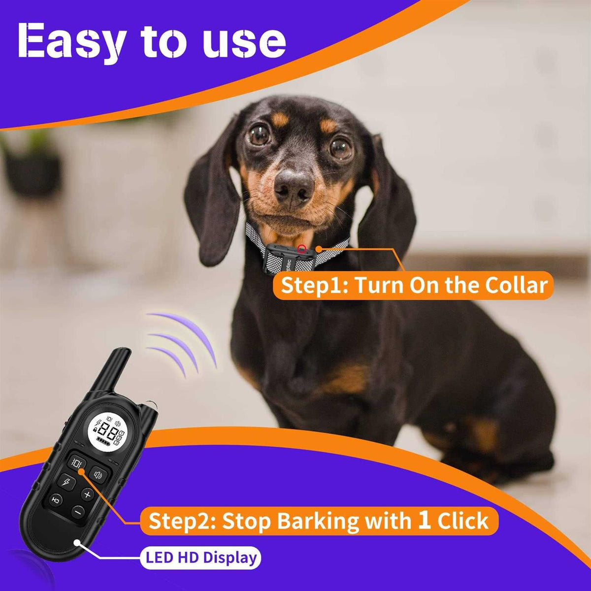 Smallest Anti Bark Training Collar for Small Dogs 5-15lbs T836881
