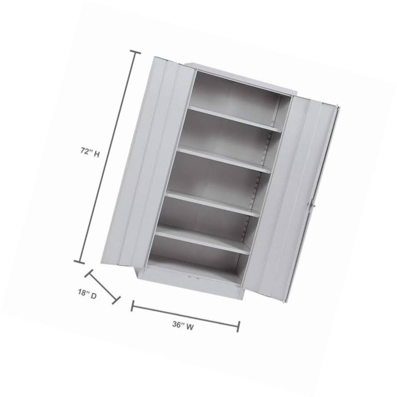 Steel Storage Cabinet 36x22W x 18x22D x 72x22H Gray B3888
