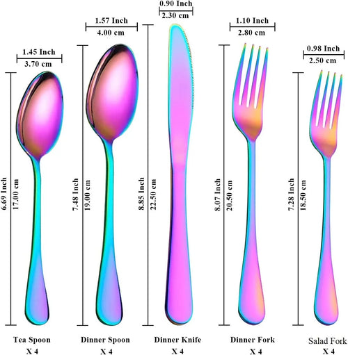 20 Piece Stainless Steel Titanium Plated Flatware Set M421