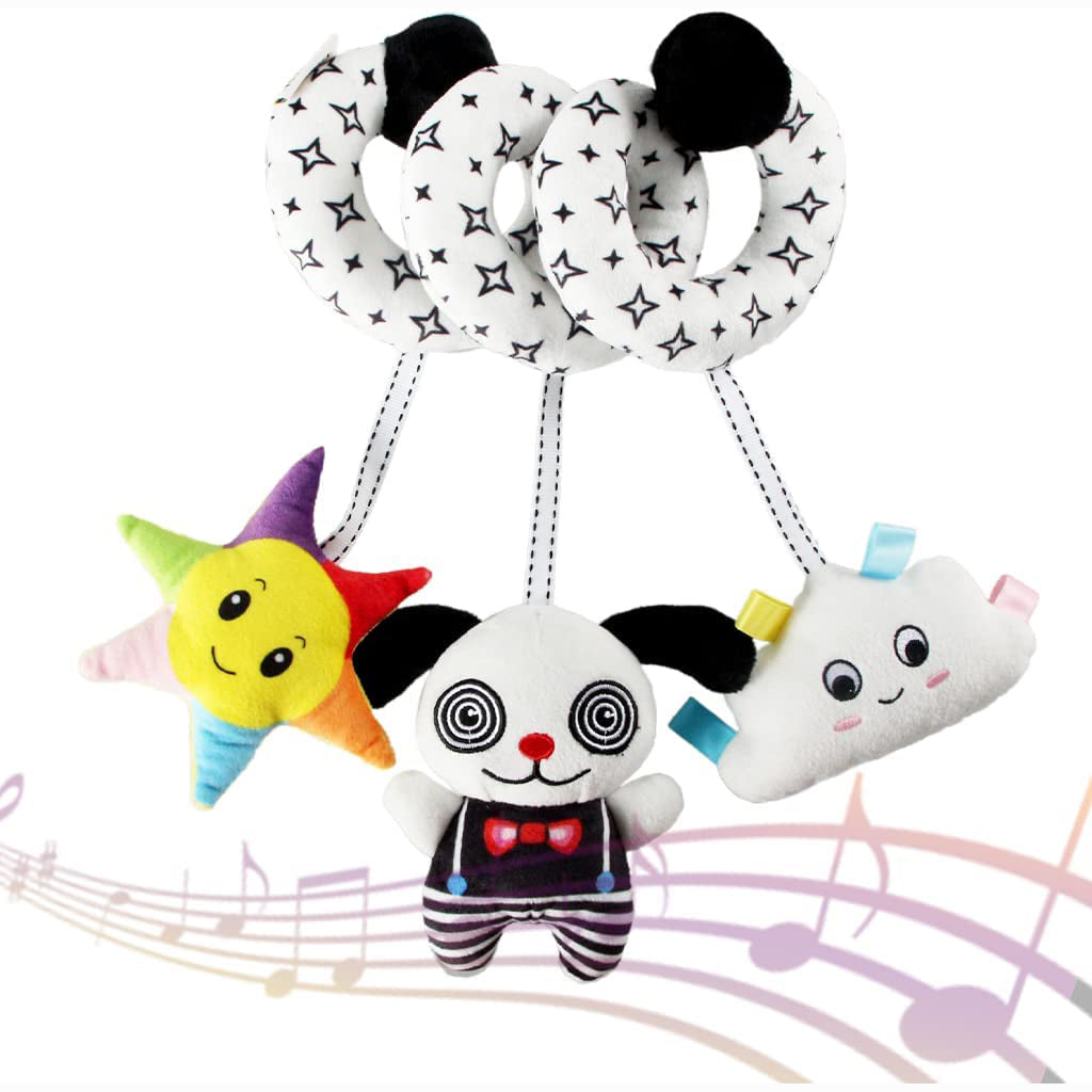 Spiral Plush Crib Toy with BB Device, Rattle & Sound Box R87531