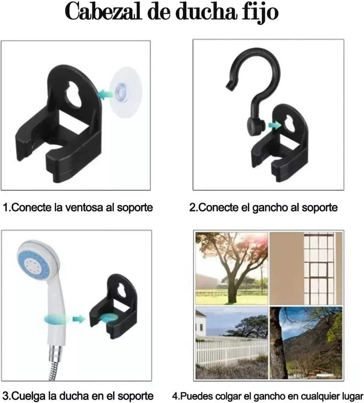 Portable Electric Shower with Battery Powered Pump Shower Head Nozzle T47364