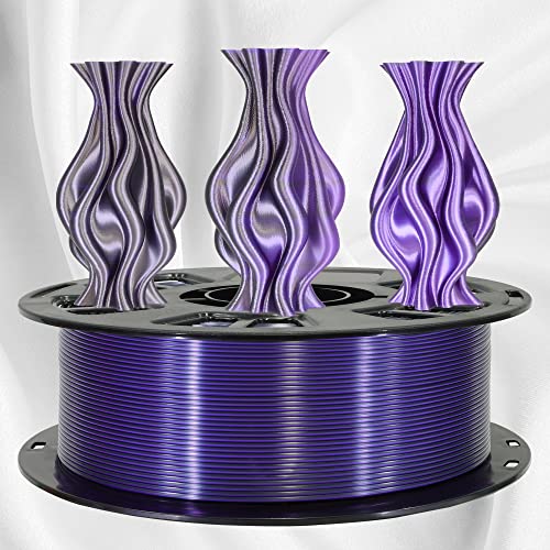 6 Spools Bicolor Dual Color 1.75mm 3D Printer Filament Bundle, Silk PLA, 250g X 6 Spools U4515