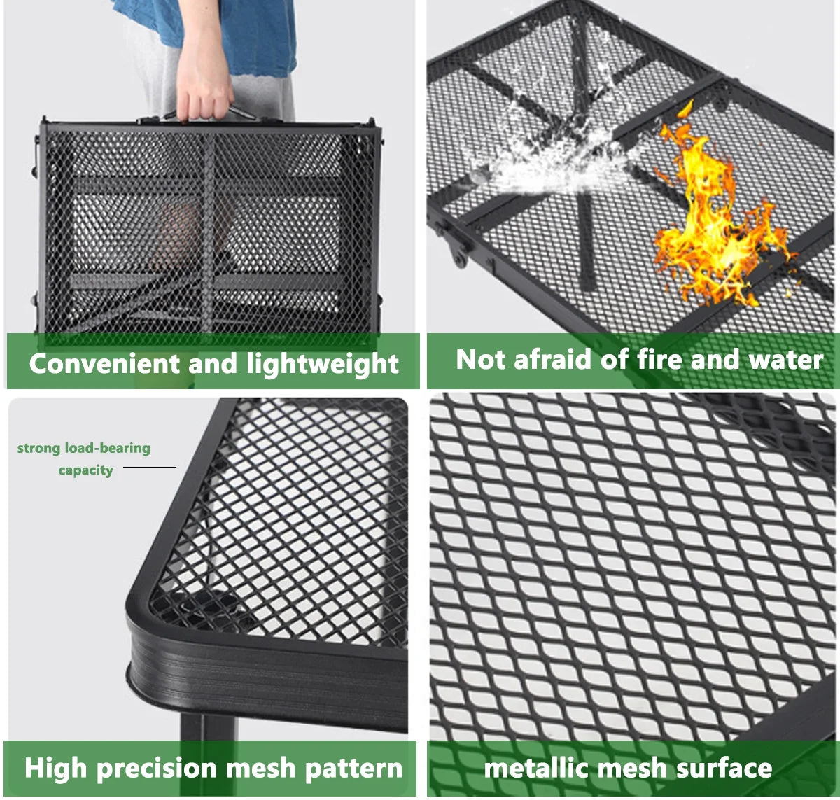 Folding Aluminum Grill Table Q62897