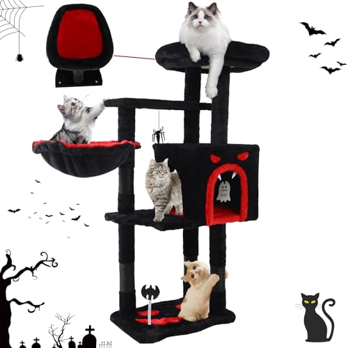 White 40'' Cat Tree Tower with Scratching Post P478313