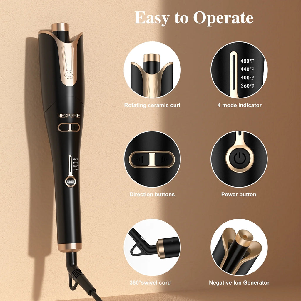 Gold 1" Rotating Barrel Curling Iron Z19588