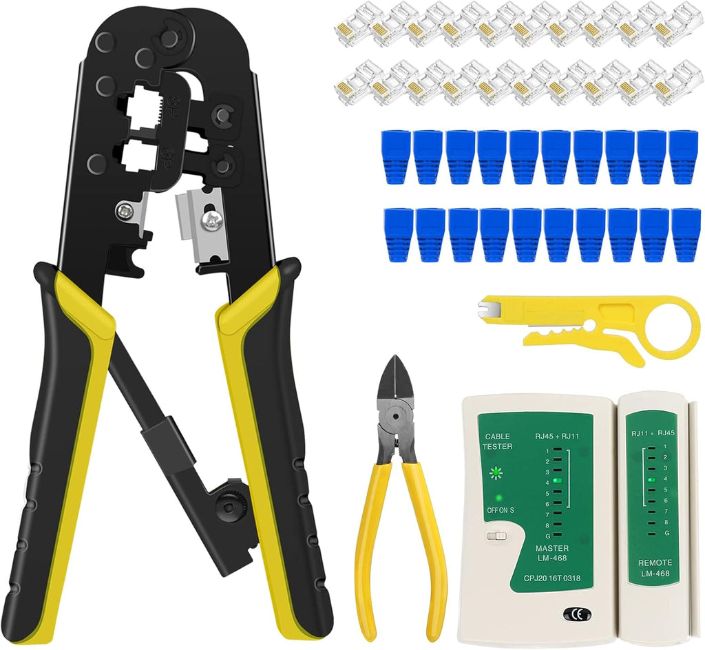 RJ45 Crimping Tool Kit Ethernet Crimp Tool Set G799188