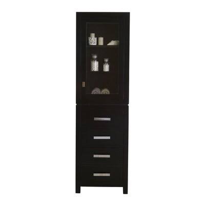 Espresso Solid Wood Linen Cabinet X793
