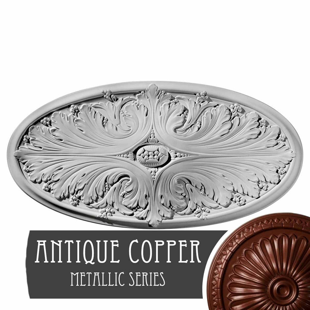 Hand-Painted Jet Black Ceiling Medallion E6119