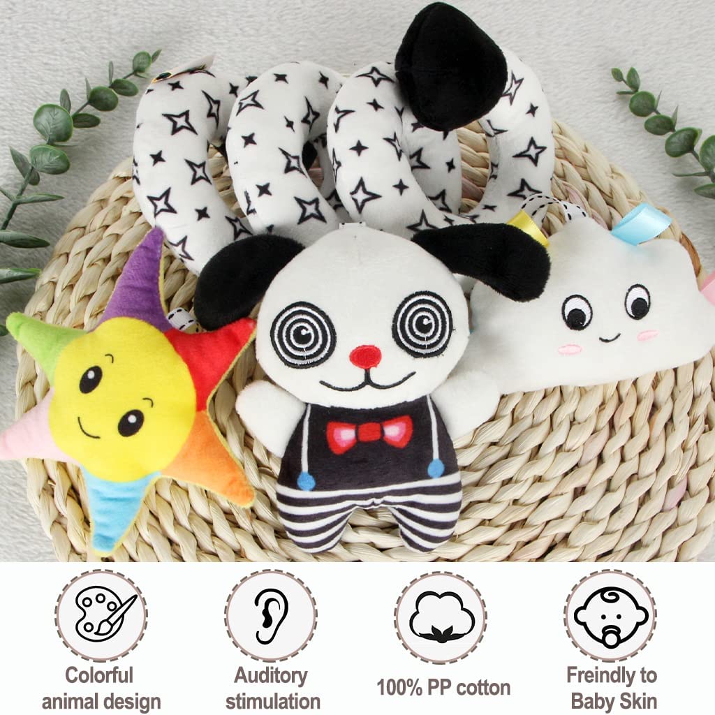 Spiral Plush Crib Toy with BB Device, Rattle & Sound Box R87531