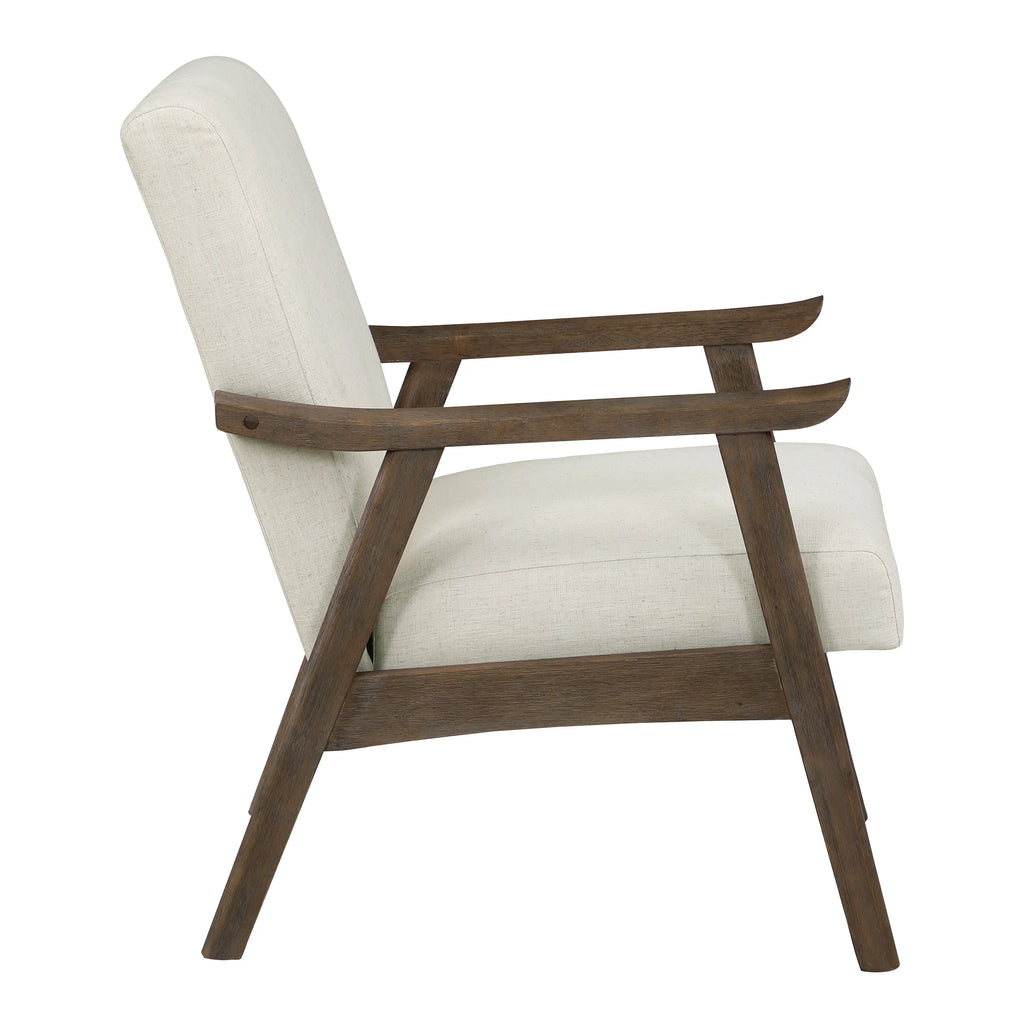 Linen White Fabric Armchair X2740