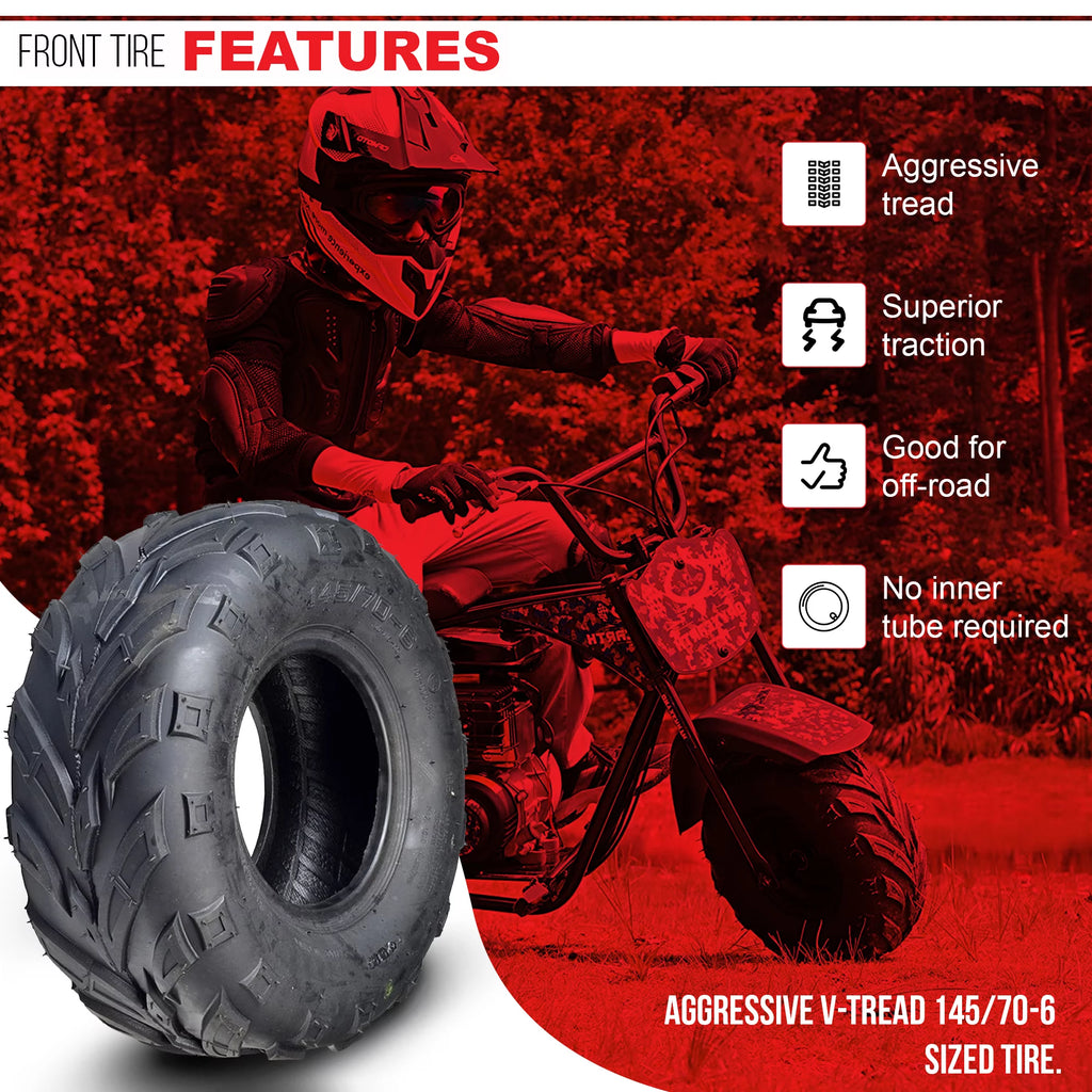 145/70-6 Front Tire with V-Tread All Terrain J887