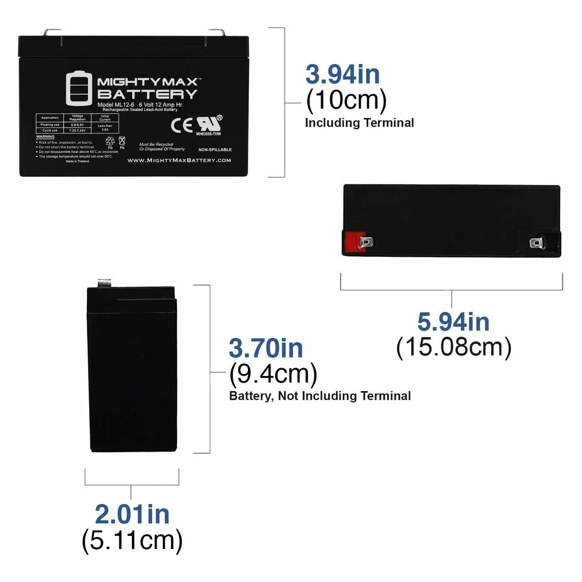 12V 12AH SLA Battery 10 Pack J289473