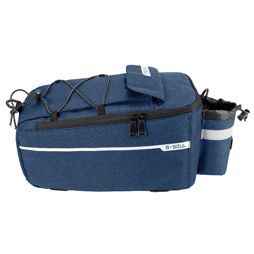 Insulated Trunk Cooler Bag Cycling Rear Rack Storage Luggage Bag Reflective MTB Bike Pannier Bag Shoulder Bag U149690