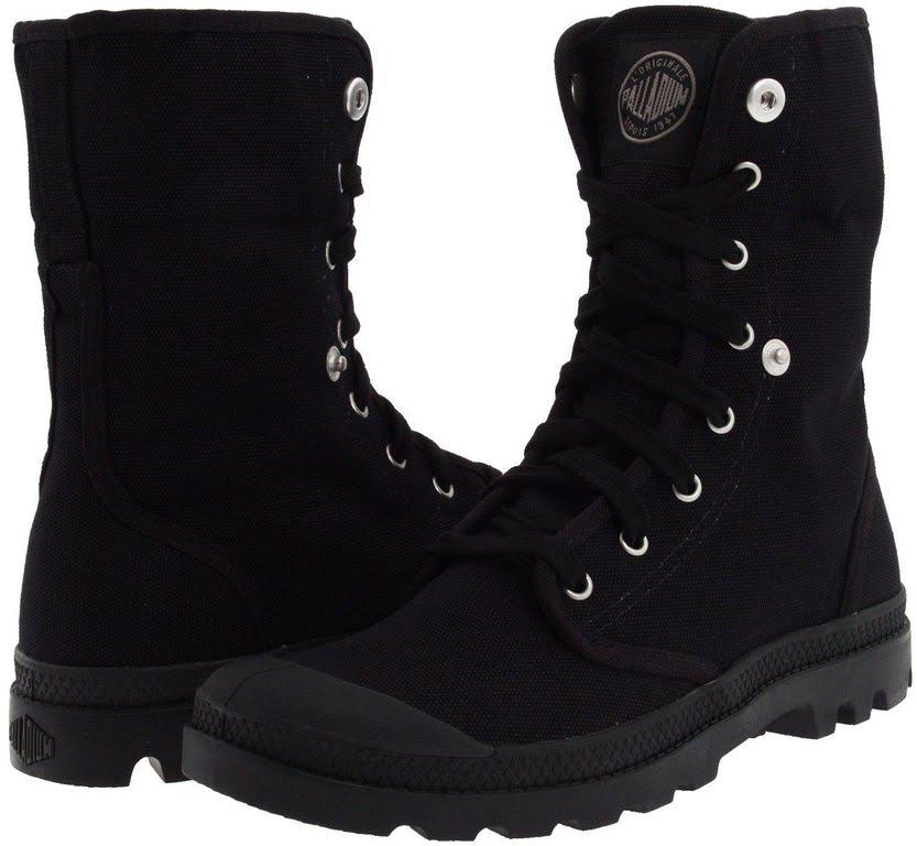Black Canvas Shoes Q605