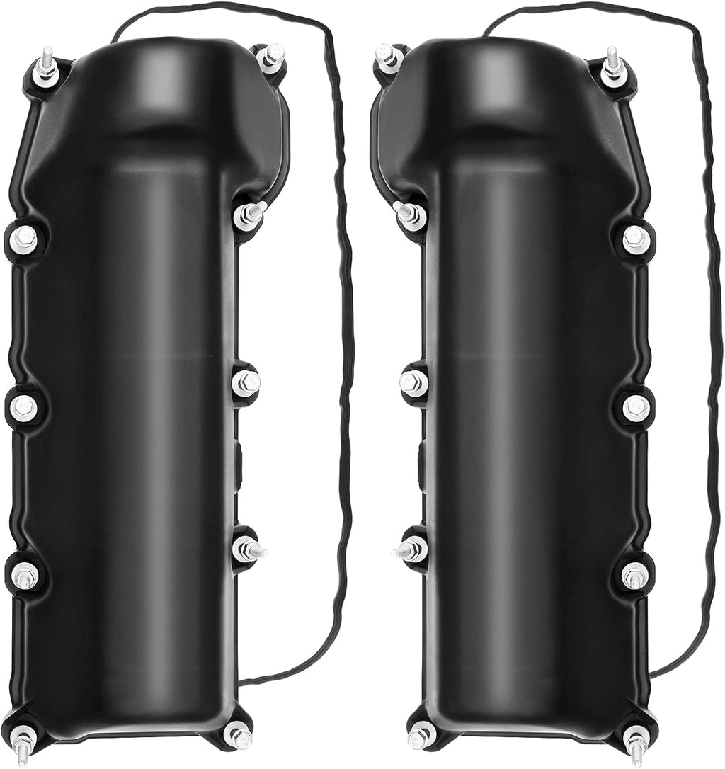Left Engine Valve Cover with Gasket Compatible with Dodge Ram 1500 Dakota 2004-2010 Durango 2004-2009 Nitro 2007-2011 Jeep Liberty 2002-2012 Ram 1500 2011-2012 V6 3.7L Gas Pack of 2 D327
