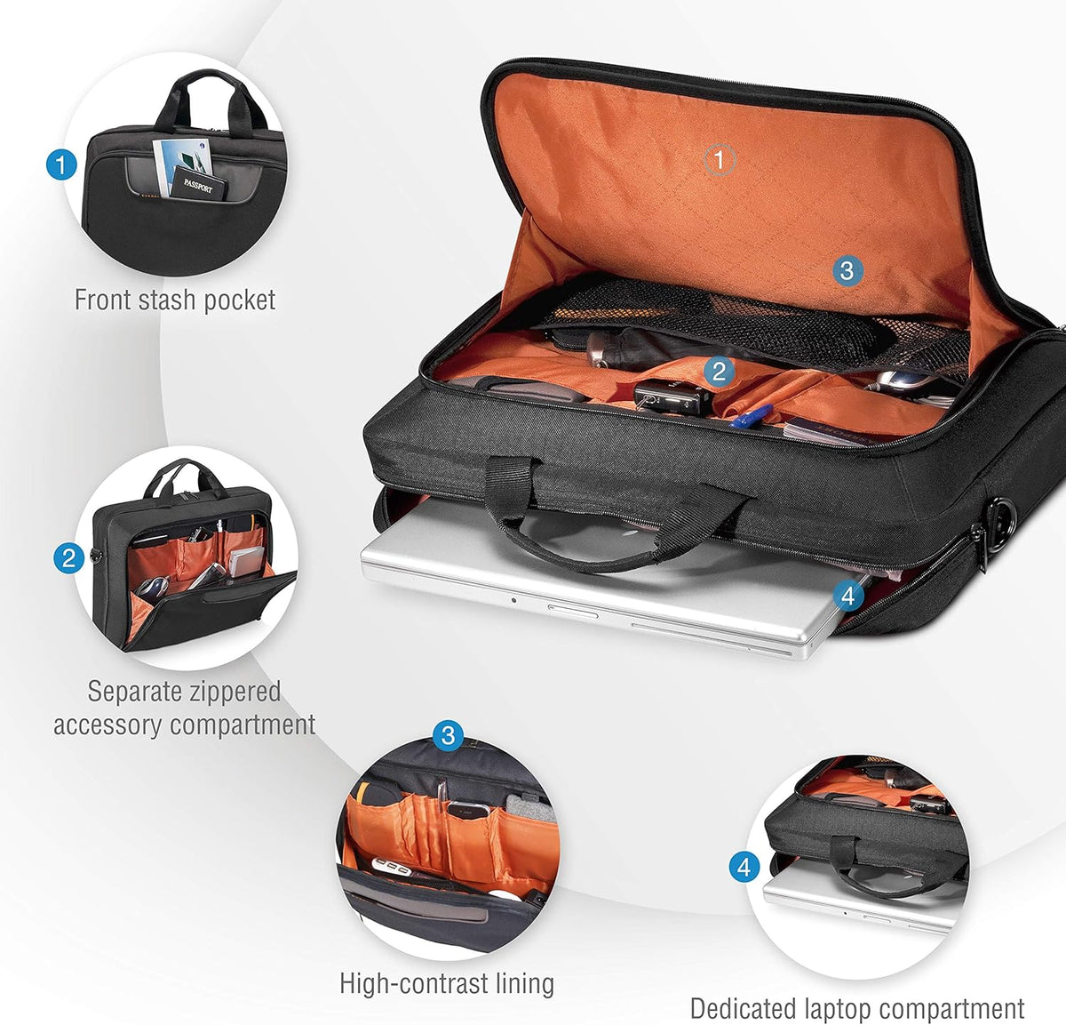 18.4-Inch Laptop Bag Briefcase R7072