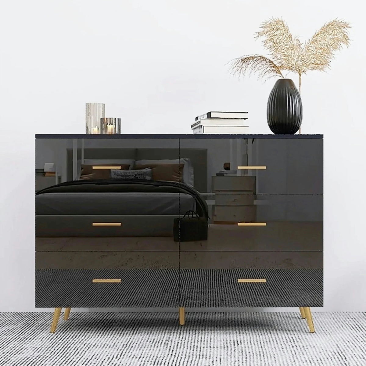 White 6 Drawer Dresser K965