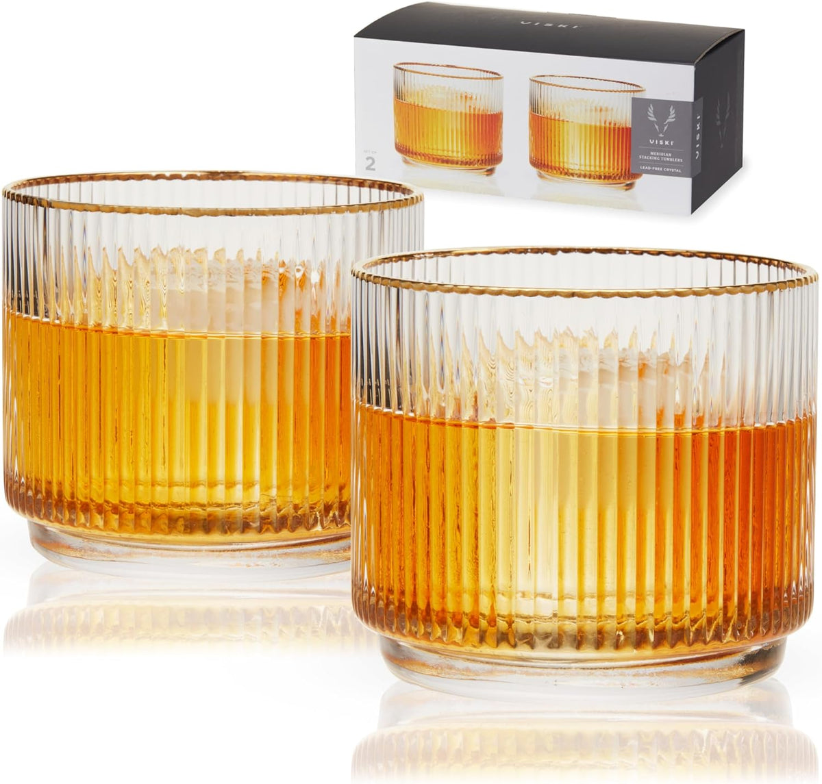 Crystal Lowball Tumblers 12oz Set of 2 Z915
