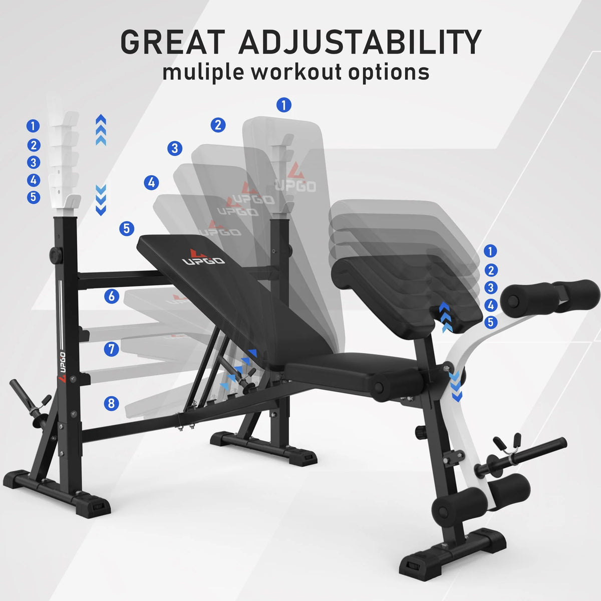 Standard Weight Bench with Preacher Curl Pad and Leg Developer G391