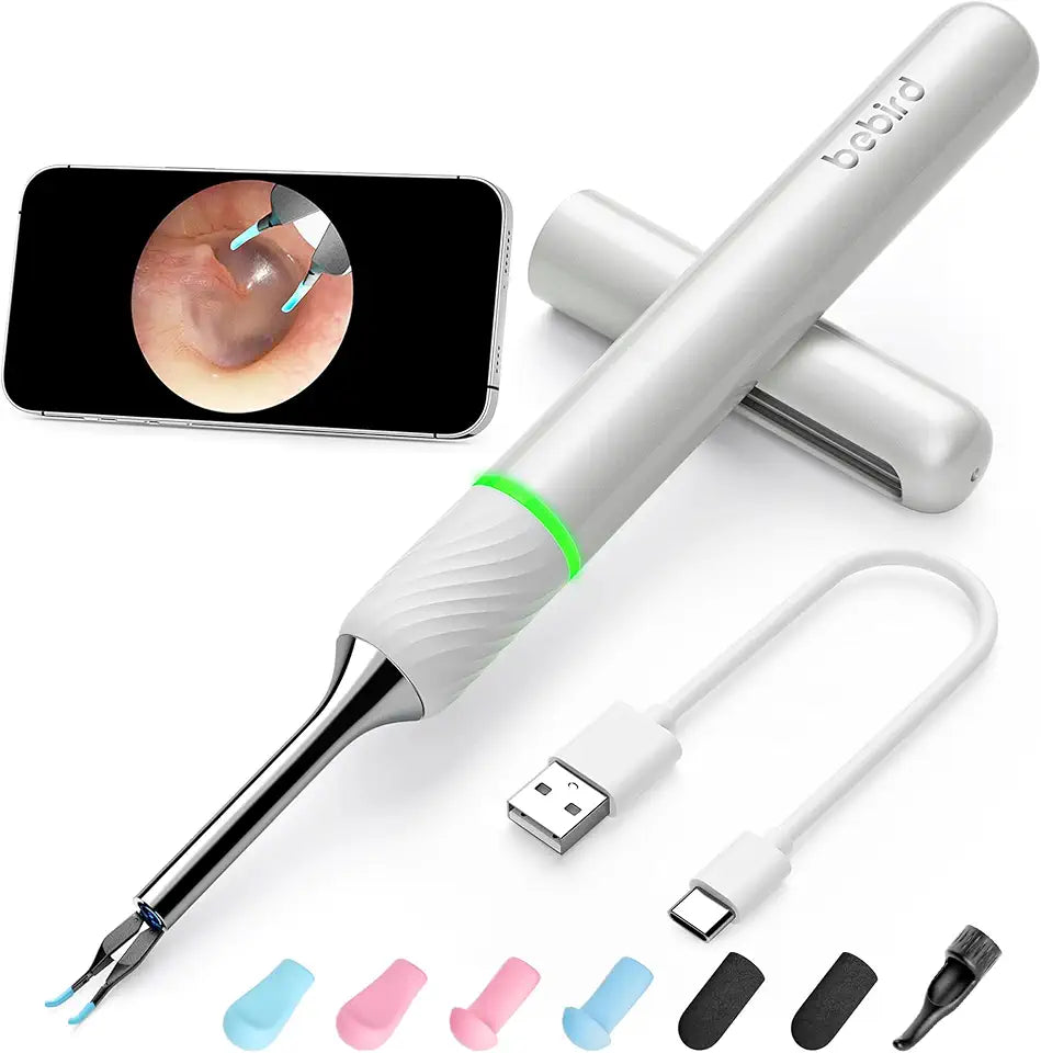 White Ear Canal Cleaner with Camera and Tweezers F69607