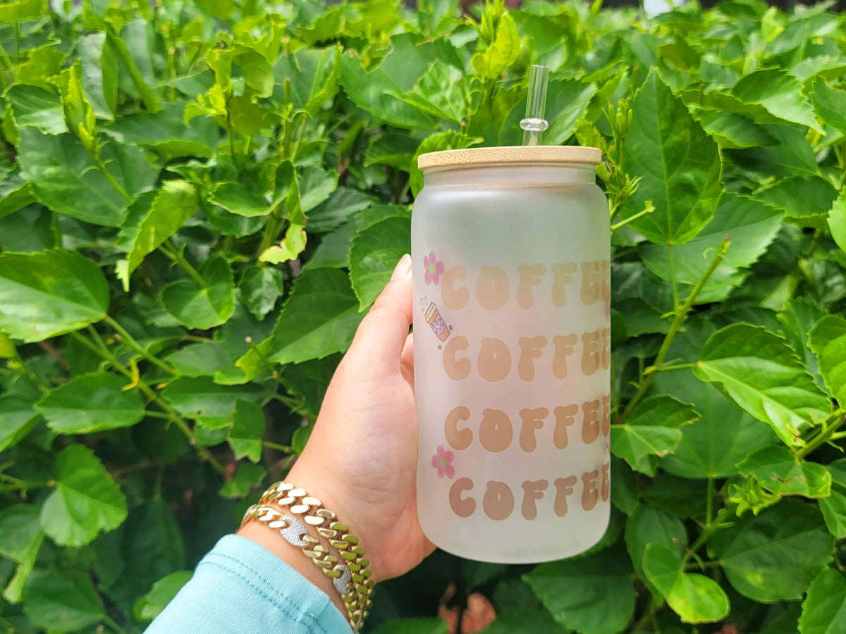 16 oz Coffee Beer Can Glass R26557